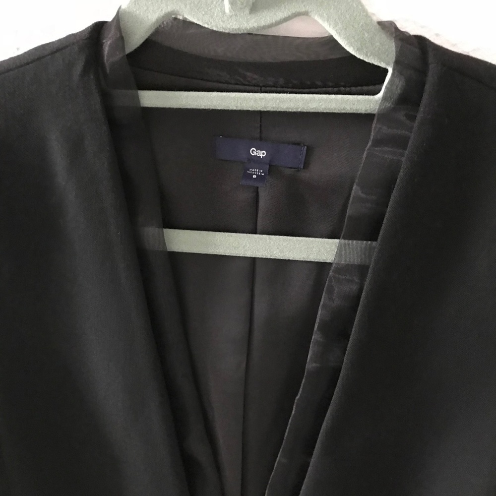 Gap Black Blazer with Tulle Trim - Picture 4 of 5